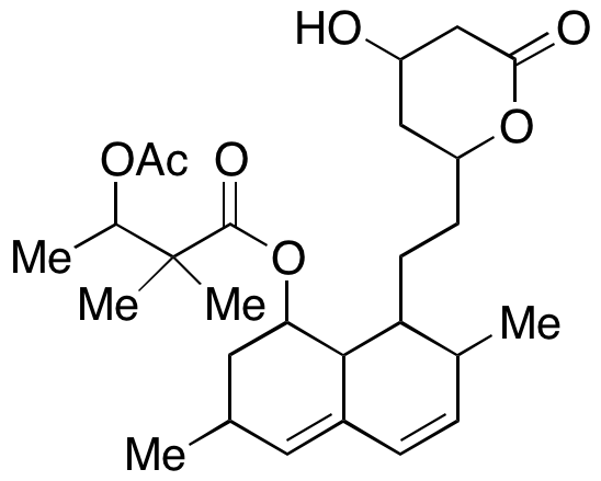 4-(Acetyloxy)-2-methylbutanoic Acid 1,2,3,7,8,8a-Hexahydro-3,7-dimethyl-8-[2-(tetrahydro-4-hydroxy-6-oxo-2H-pyran-2-yl)ethyl]-1-naphthalenyl Ester