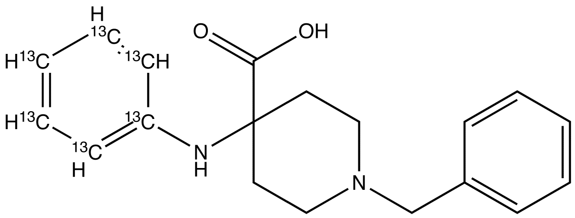 4-(Phenyl-13C6-amino]-1-benzyl-4-piperidinecarboxylic Acid