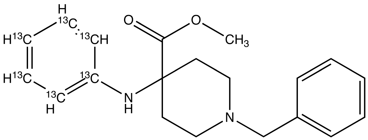 4-(Phenyl-13C6-amino]-1-benzyl-4-piperidinecarboxylic Acid Methyl Ester