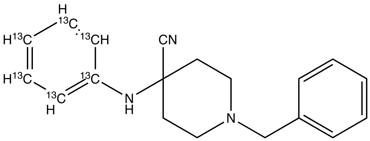 4-(Phenylamino]-1-benzyl-4-piperidinecarbonitrile-13C6