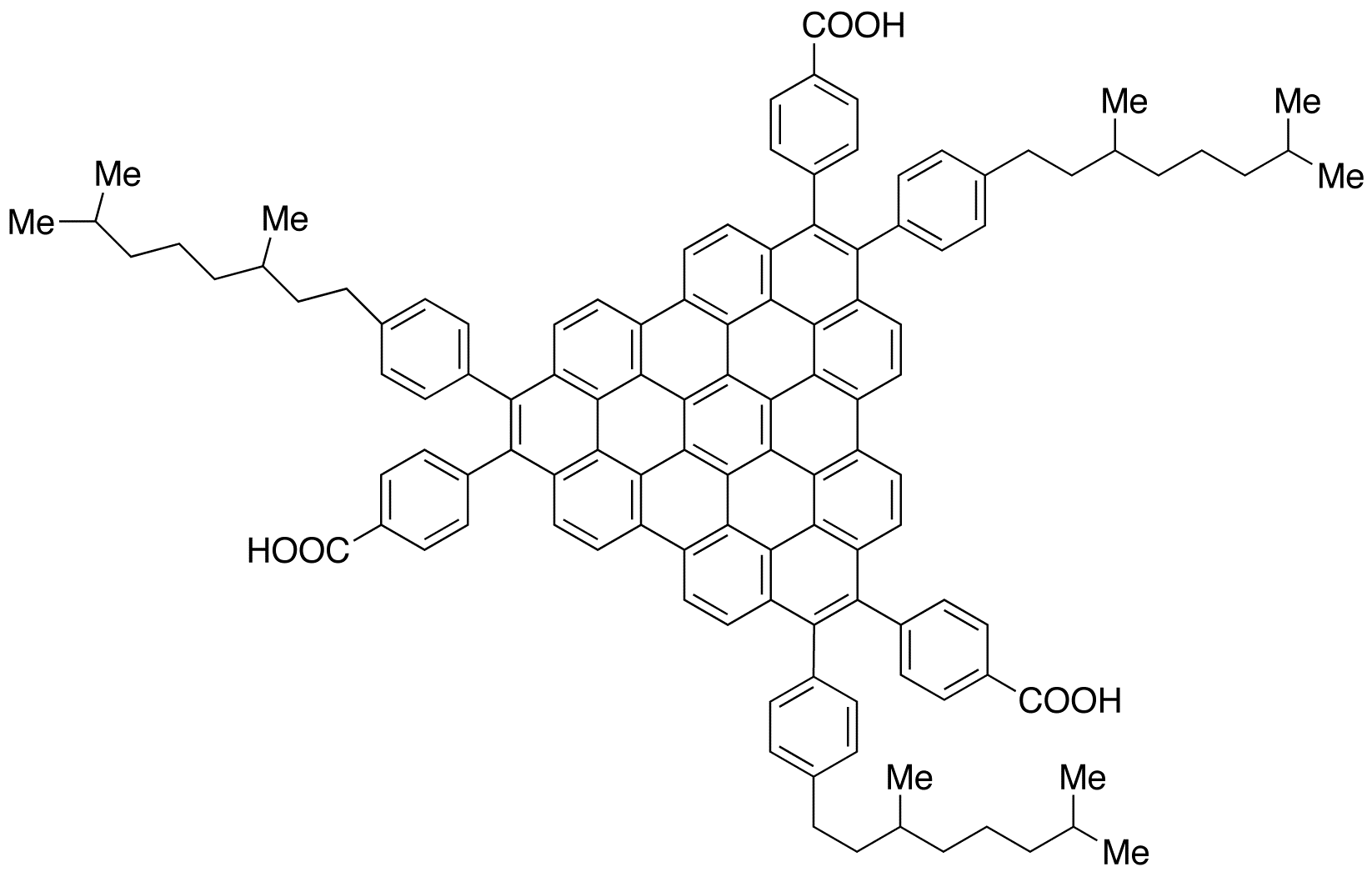 4,4’,4’’-[2,8,14-Tris[4-(3,7-dimethyloctyl)phenyl]diphenanthro[3,4,5,6-efghi:3’,4’,5’,6’-uvabc]ovalene-1,7,13-triyl]tris-benzenehexanoic Acid