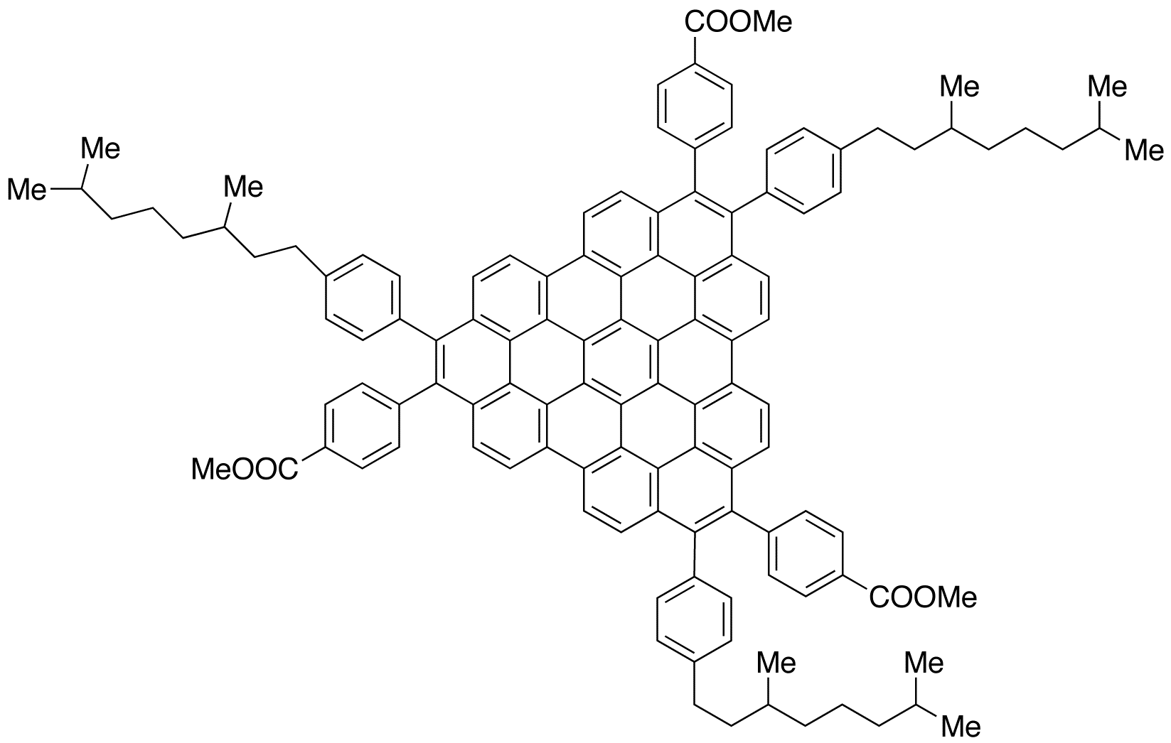 4,4’,4’’-[2,8,14-Tris[4-(3,7-dimethyloctyl)phenyl]diphenanthro[3,4,5,6-efghi:3’,4’,5’,6’-uvabc]ovalene-1,7,13-triyl]tris-benzoic Acid 1,1’,1’&rsqu