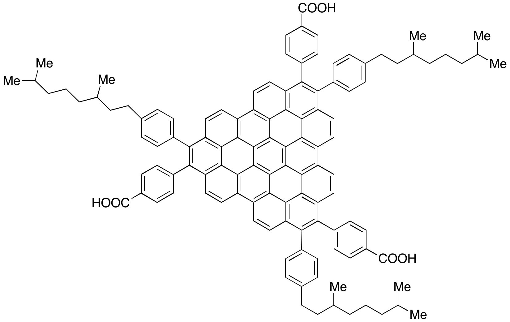 4,4’,4’’-[2,8,14-Tris[4-(3,7-dimethyloctyl)phenyl]diphenanthro[3,4,5,6-efghi:3’,4’,5’,6’-uvabc]ovalene-1,7,13-triyl]tris-benzoic Acid