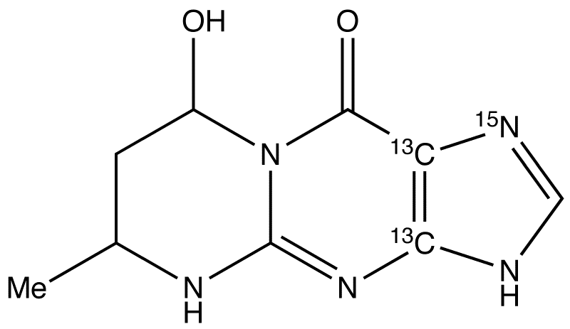 4,6,7,8-Tetrahydro-8-hydroxy-6-methylpyrimido[1,2-a]purin-10(3H)-one-13C2,15N