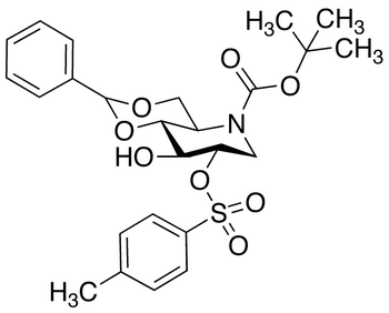 4,6-O-Benzylidene-N-(tert-butoxycarbonyl)-2-O-(4-toluenesulfonyl)-1,5-imino-D-glucitol