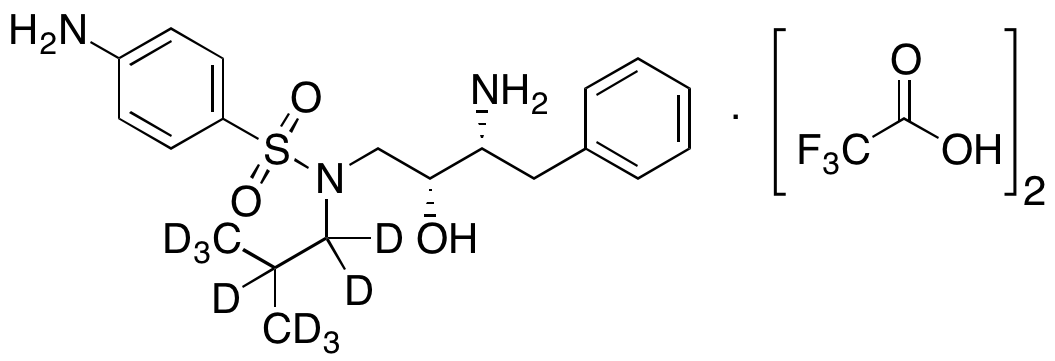 4-Amino-N-((2R,3R)-3-amino-2-hydroxy-4-phenylbutyl)-N-isobutylbenzenesulfonamide-d9 Bis(2,2,2-trifluoroacetate)