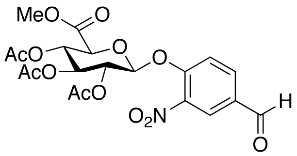 4-Formyl-2-nitrophenyl β-D-Glucopyranosiduronic Acid Methyl Ester 2,3,4-Triacetate