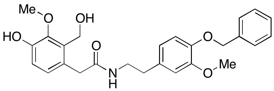 4-Hydroxy-2-(hydroxymethyl)-3-methoxy-N-[2-[3-methoxy-4-(phenylmethoxy)phenyl]ethyl]-benzeneacetamide