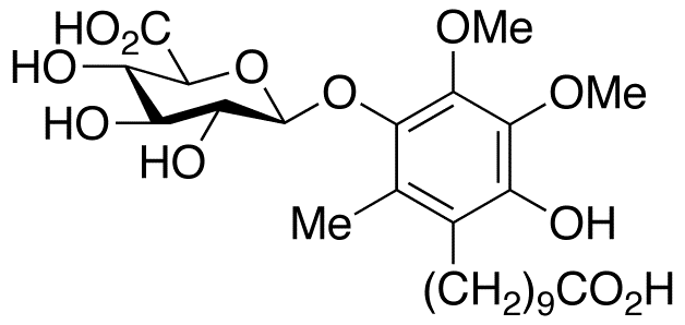 4-Hydroxy-3-(10-carboxydecyl)-5,6-dimethoxy-2-methylphenyl β-D-Glucuronide