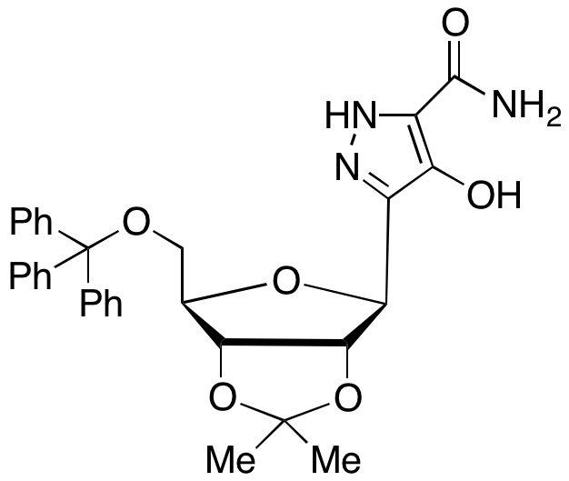 4-Hydroxy-5-[2,3-O-(1-methylethylidene)-5-O-(triphenylmethyl)-β-D-ribofuranosyl]-1H-pyrazole-3-carboxamide