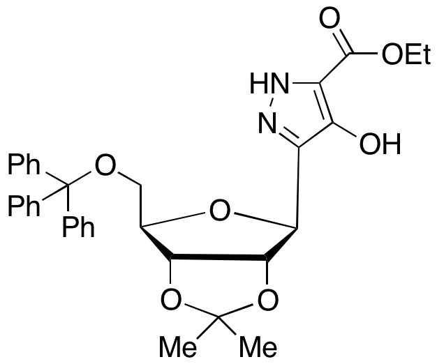 4-Hydroxy-5-[2,3-O-(1-methylethylidene)-5-O-(triphenylmethyl)-β-D-ribofuranosyl]-1H-pyrazole-3-carboxylic Acid Ethyl Ester