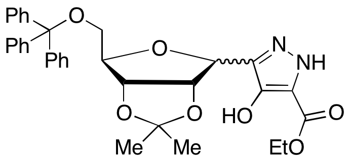4-Hydroxy-5-[2,3-O-(1-methylethylidene)-5-O-(triphenylmethyl)-L-ribofuranosyl]-1H-pyrazole-3-carboxylic Acid Ethyl Ester