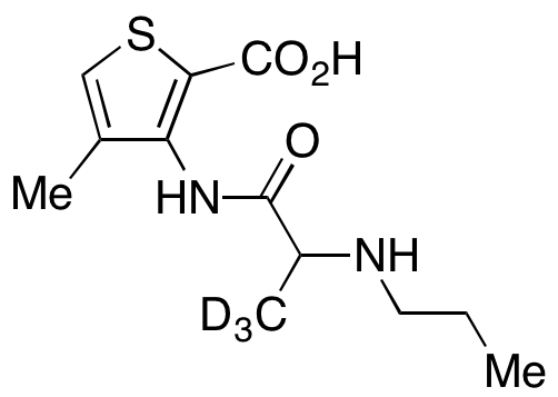 4-Methyl-3-[[1-oxo-2-(propylamino)propyl]amino]-2-thiophenecarboxylic Acid-d3