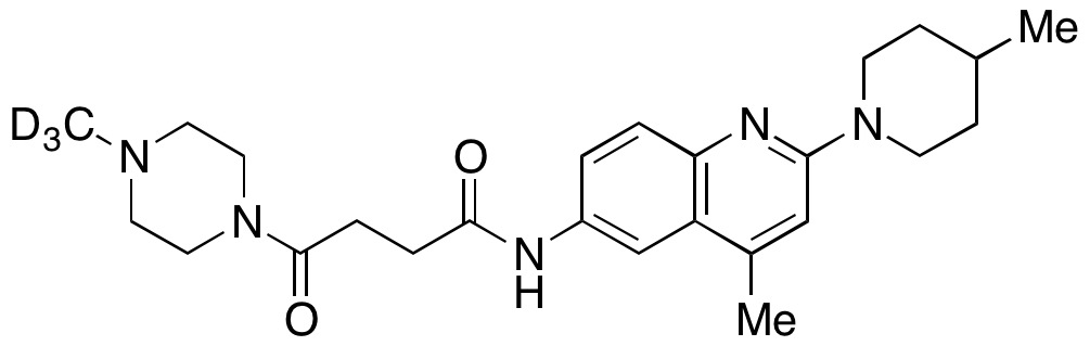 4-Methyl-N-[4-methyl-2-(4-methyl-1-piperidinyl)-6-quinolinyl]-γ-oxo-1-piperazinebutanamide-d3