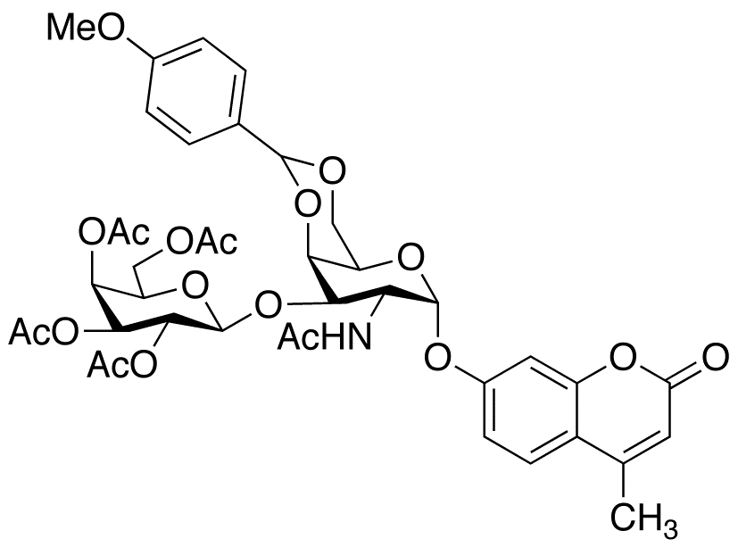 4-Methylumbelliferyl 2-Acetamido-2-deoxy-3-O-(tetra-O-acetyl-β-D-galactopyranosyl)-4,6-O-(p-methoxyphenylmethylene)-α-D-galactopyranoside