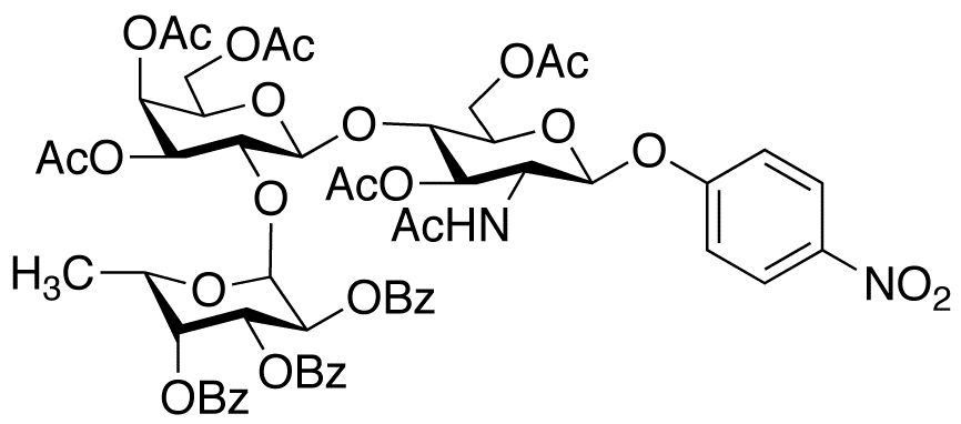 4-Nitrophenyl 2-Acetamido-2-deoxy-3,6-di-O-acetyl-4-O-[2’-O-(2’’,3’’,4’’-tri-O-benzoyl-α-L-fucopyranosyl)-3’,4’,6’-tri-O-acetyl-β