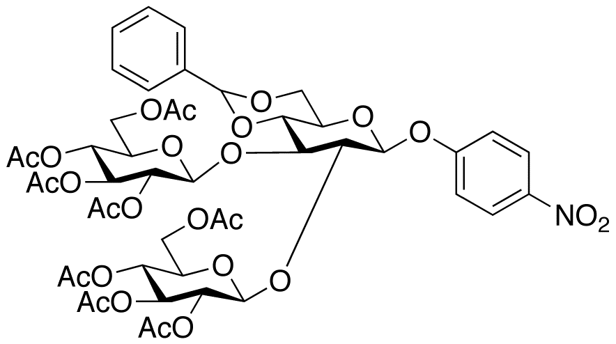 4-Nitrophenyl 4,6-Benzylidene-2,3-di-O-(2,3,4,6-tetra-O-acetyl-β-D-glucopyranosyl)-β-D-glucopyranoside