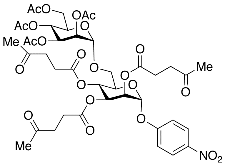 4-Nitrophenyl 6-O-(2,3,4,6-Tetraacetyl-α-D-mannopyranosyl)-2,3,4-tri-O-levulinoyl-α-D-mannopyranoside