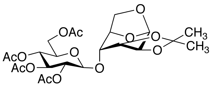 4-O-β−(2,3,4,6-Tetra-O-acetyl-D-galactopyranosyl)-(1’,6’-anhydro-2’,3’-O-isopropylidene-β-D-mannopyranose)