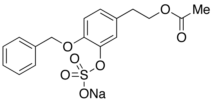 4-O-Benzyl-3-hydroxy Tyrosol α-Acetate-3-Sulfate Sodium Salt