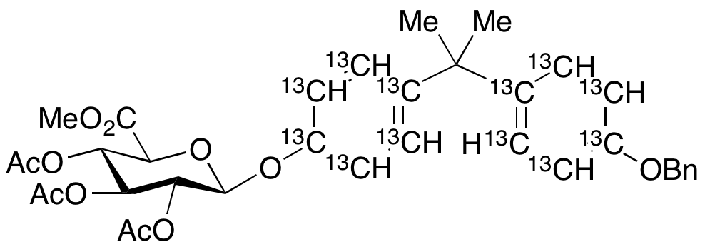 4’-O-Benzyl Bisphenol A Tri-O-acetyl-β-D-glucuronic Acid Methyl Ester-13C12