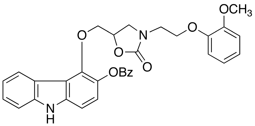 5-[(3-Benzoyloxy-9H-carbazol-4-yloxy)methyl]-3-[2-(2-methoxyphenoxy)ethyl]-2-oxazolidinone