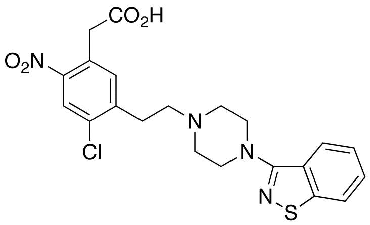 5-[2-[4-(1,2-Benzisothiazol-3-yl)-1-piperazinyl]ethyl]-4-chloro-2-nitro-benzeneacetic Acid