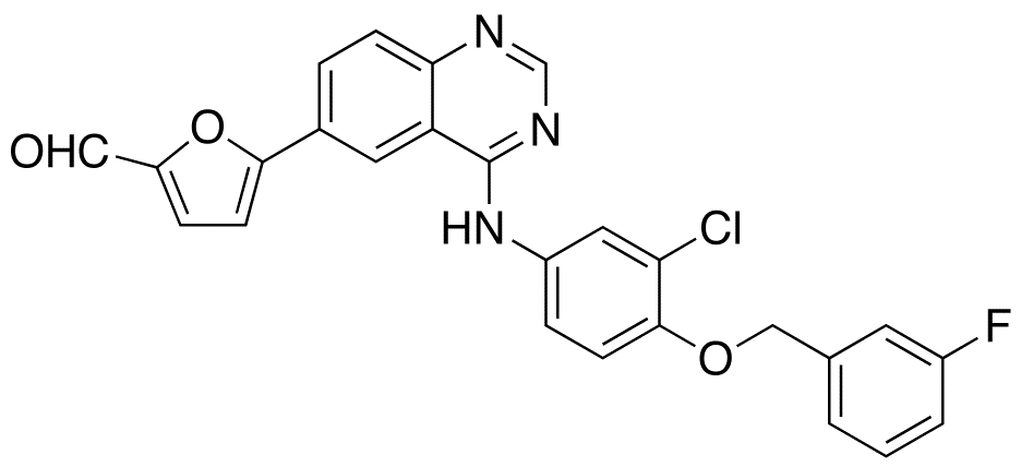 5-[4-[[3-Chloro-4-[(3-fluorophenyl)methoxy]phenyl]amino]-6-quinazolinyl]-2-furancarboxaldehyde