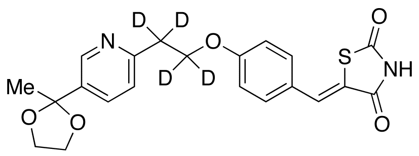 5-[4-[2-[5-(2-Methyl-1,3-dioxolan-2-yl)-2-pyridyl]ethoxy-d4]benzylidene]-2,4-thiazolidinedione