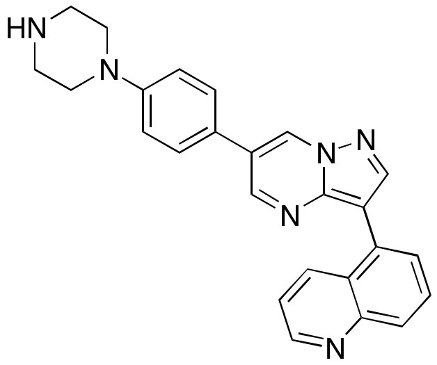 5-[6-[4-(1-Piperazinyl)phenyl]pyrazolo[1,5-a]pyrimidin-3-yl]quinoline