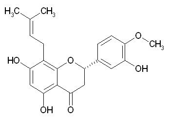 5,7,3-Trihydroxy-4-methoxy-8-prenylflavanone