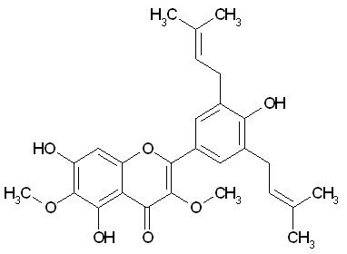 5,7,4’-Trihydroxy-3,6-dimethoxy-3’,5’-diprenylflavone