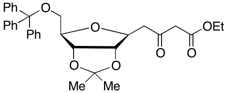 5,8-Anhydro-2,4-dideoxy-6,7-O-(1-methylethylidene)-9-O-(triphenylmethyl)-L-ribo-3-nonulosonic Acid Ethyl Ester