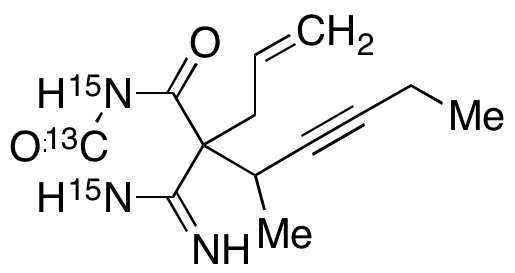 5-Allyl-6-imino-5-(1-methyl-2-pentynyl)hydrouracil-13C,15N2