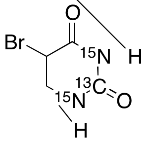5-Bromodihydrouracil-13C1, 15N2