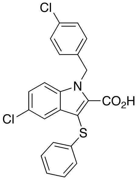 5-Chloro-1-[(4-chlorophenyl)methyl]-3-(phenylthio)-1H-indole-2-carboxylic Acid