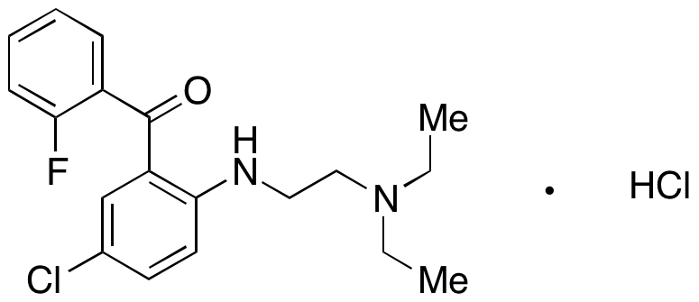 5-Chloro-2-(2-diethylaminoethylamino)-2’-fluorobenzophenone Hydrochloride