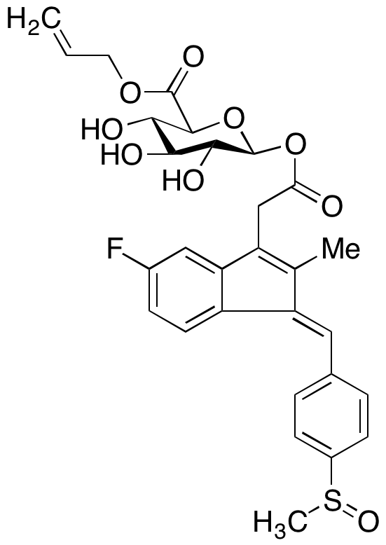 5-Fluoro-2-methyl-1-(4-methylsulfinylbenzylidene)indene Acyl-β-D-Glucopyranuronic Acid 2-Propenyl Ester