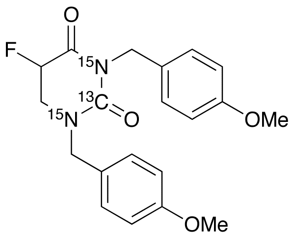 5-Fluorodihydro-1,3-bis[(4-methoxyphenyl)methyl]pyrimidine-2,4-dione-13C,15N2