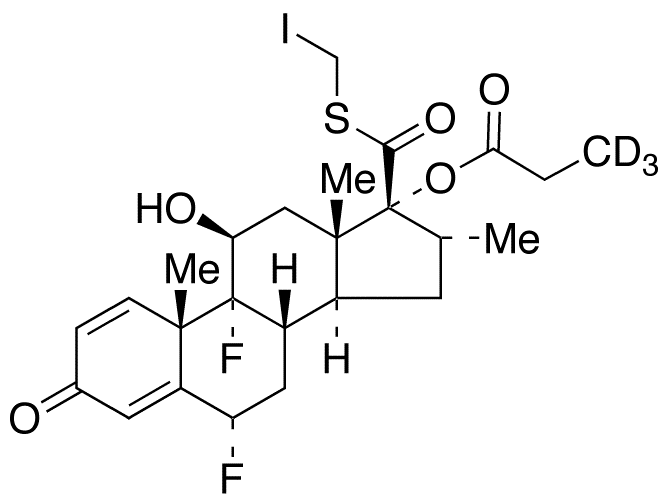 5-Iodomethyl 6α,9α-Difluoro-11β-hydroxy-16α-methyl-3-oxo-17α-(3,3,3-d3-propionyloxy)-androsta-1,4-diene-17β-carbothioate