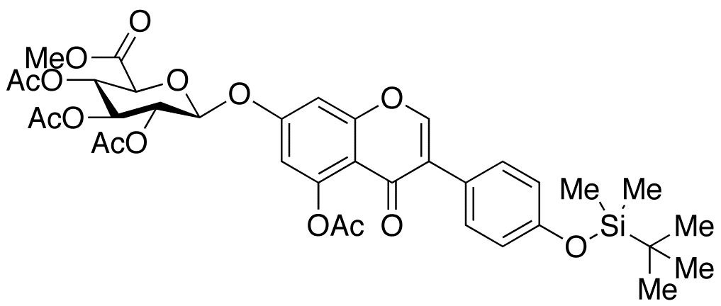 5-O-Acetyl-4’-O-tert-butyldimethylsilyl Genistein 7-(Tri-O-acetyl-β-D-glucuronic Acid Methyl Ester)