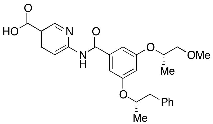 6-[[3-[(1S)-2-Methoxy-1-methylethoxy]-5-[(1S)-1-methyl-2-phenylethoxy]benzoyl]amino]-3-pyridinecarboxylic Acid