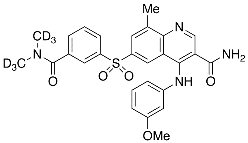 6-[[3-[(Dimethylamino)carbonyl]phenyl]sulfonyl]-4-[(3-methoxyphenyl)amino]-8-methyl-3-quinolinecarboxamide-d6