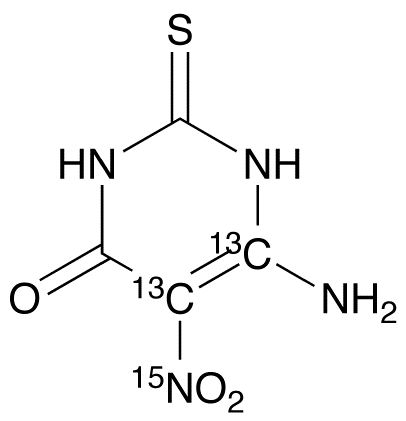 6-Amino-5-nitro-2-thio-uracil-13C2,15N