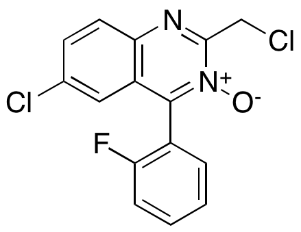 6-Chloro-2-(chloromethyl)-4-(2-fluorophenyl)quinazoline 3-Oxide