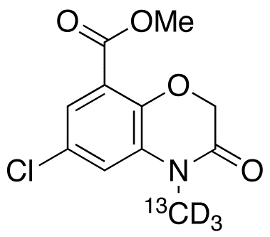 6-Chloro-3,4-dihydro-4-methyl-3-oxo-2H-1,4-benzoxazine-8-carboxylic Acid-13C,d3 Methyl Ester