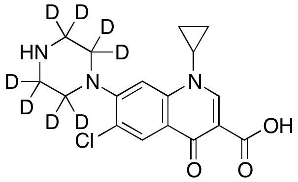 6-Chloro-6-defluoro Ciprofloxacin-d8