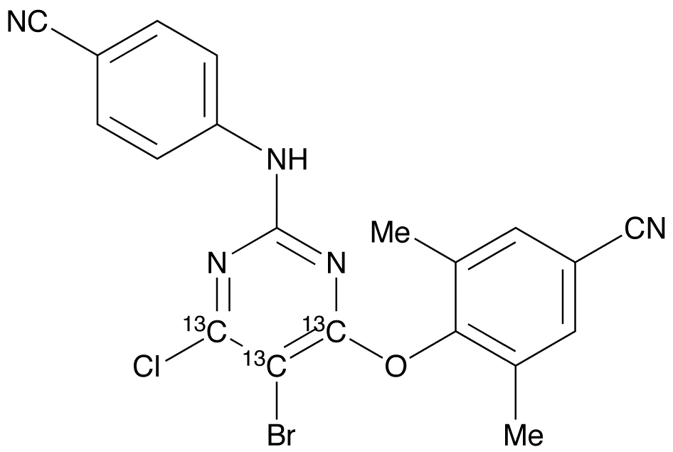 6-Desamino 6-Chloro Etravirine-13C3