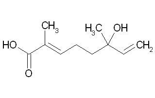 6-Hydroxy-2,6-dimethyl-2,7-octadienoic acid