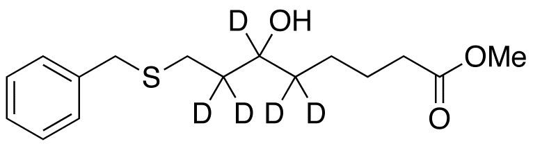 6-Hydroxy-8-[(phenylmethyl)thio]-octanoic Acid Methyl Ester-d5